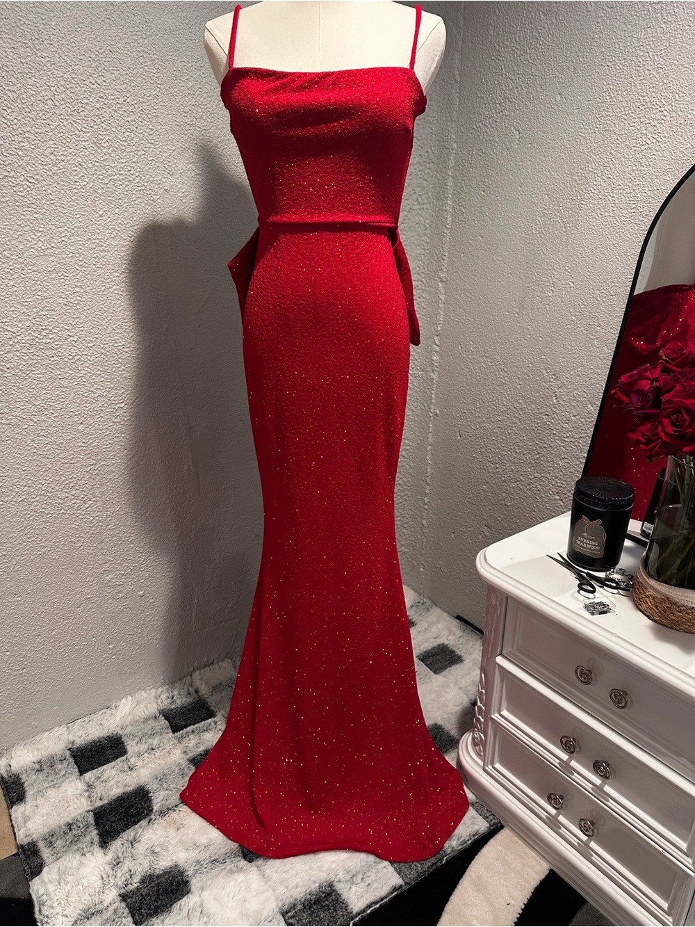 * Beautiful red Gown – One-Time Wear